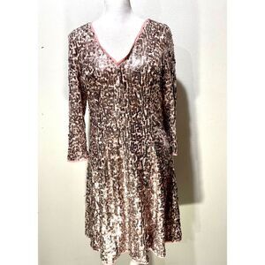 Eliza J Dress Sequins disco night out festive timeless formal holiday women 8
